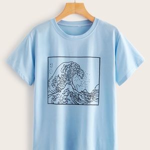 Blue wave t shirt